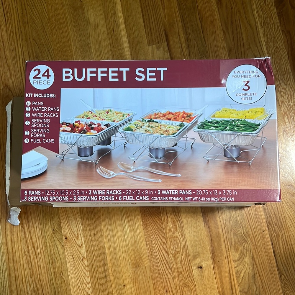 buffet serve set -ships in box pictured - as is final sale